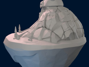 cave temple Model 3D