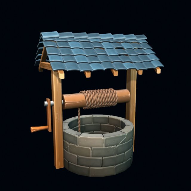stylized well 3D Modell .c4d .max .obj .3ds .fbx .stl .blend