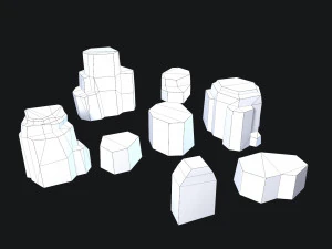 stylized desert stone 3D Model