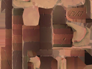 stylized desert stone 3D Model