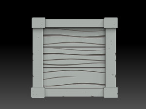 stylized wooden box 3D Model