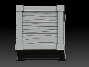 stylized wooden box 3D Model