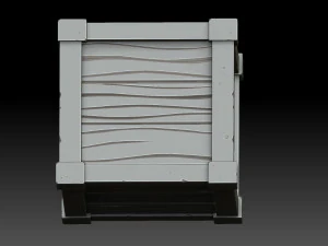 stylized wooden box 3D Model