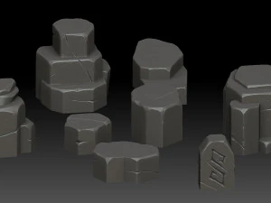 deserto di pietra stilizzato Modello 3D