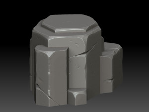 stylized stone desert 3D Model