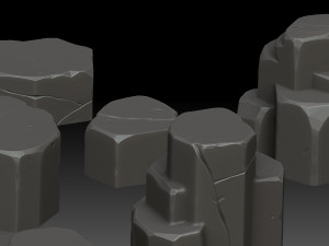 stylized stone desert 3D Model