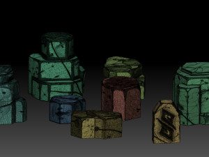 stylized stone desert 3D Model