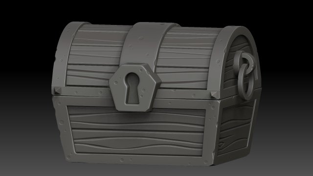 stylized chest Modelo 3D .c4d .max .obj .3ds .fbx .stl .blend 