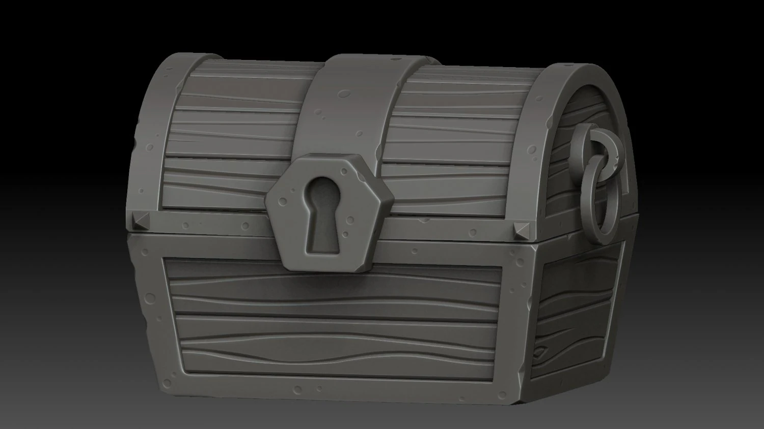 stylized chest 3D Model .c4d .max .obj .3ds .fbx .stl .blend 