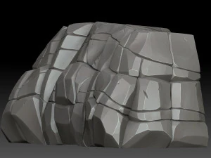 stylized stone 3D Model