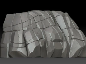 stylized stone 3D Model