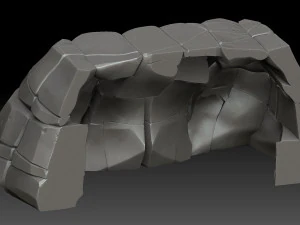 stylized stone 3D Model