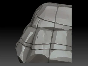 stylized stone 3D Model