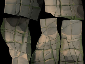 stylized stone 3D Model