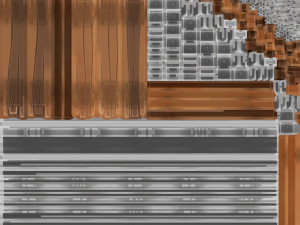 stylized trolley and rails 3D 模型