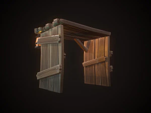 shield wooden gate 3D Model