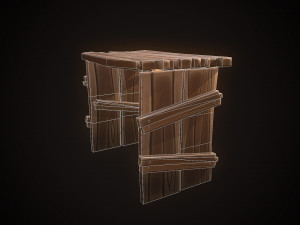 shield wooden gate Modelo 3D
