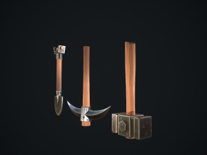 stylized tools 3Dモデル