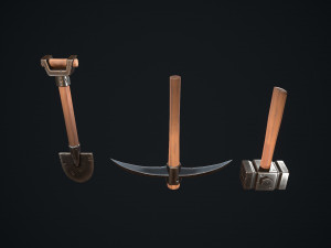 stylized tools 3Dモデル