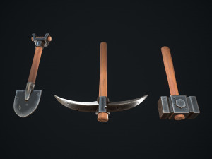 stylized tools 3Dモデル