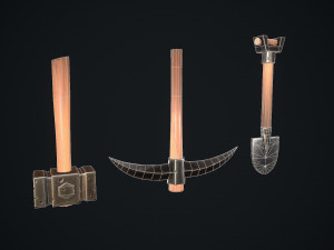 stylized tools 3Dモデル