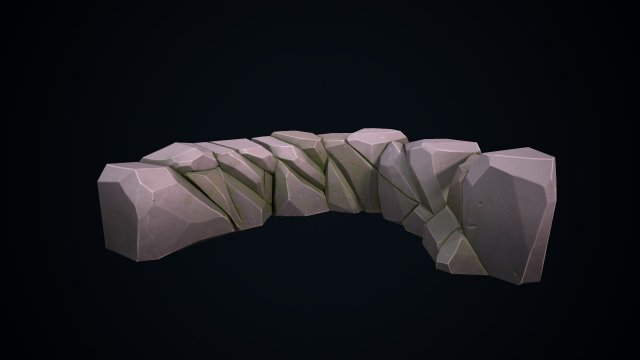 stylized stone 3D 모델 .c4d .max .obj .3ds .fbx .stl .blend 