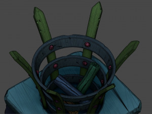 stylized torch column 3D Model