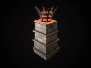 stylized torchcolumn 3D Model