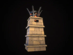 stylized torchcolumn 3D Model