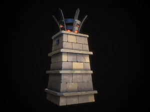 stylized torchcolumn 3D Model