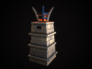 stylized torchcolumn Modèle 3D