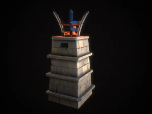 stylized torchcolumn 3D Model