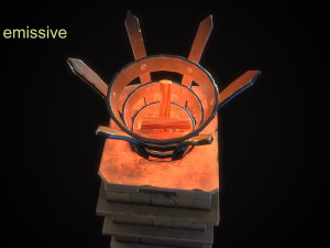 stylized torchcolumn Modèle 3D