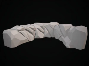 様式化された石 3Dモデル