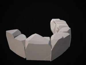 stylized stone 3D Model