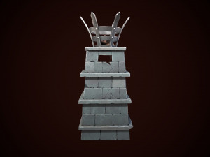 stylized torch column 3D Модель