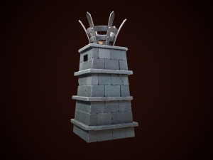 stylized torch column 3D Модель