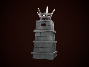 stylized torch column 3D Модель
