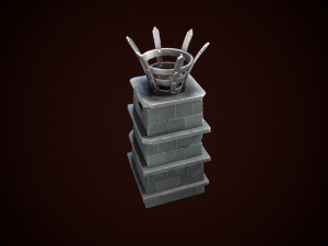 stylized torch column 3D Модель