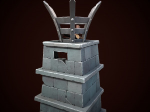 stylized torch column 3D Модель