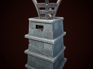 stylized torch column 3D Модель