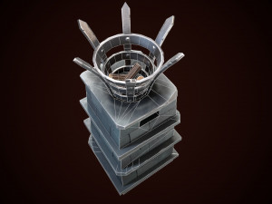 stylized torch column 3D Модель