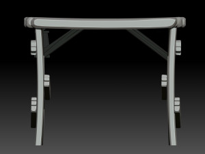 stylized wooden gate 3D मॉडल