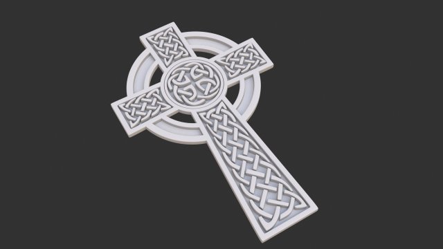 celtic cross 3D 모델 .c4d .max .obj .3ds .fbx .stl .blend 
