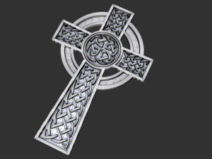 celtic cross 3D Model