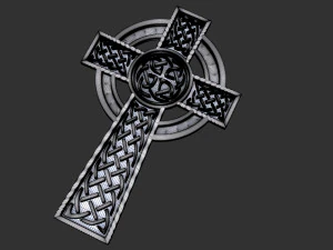 celtic cross 3D Model