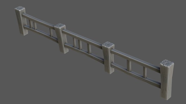 stylized fence Modèle 3D .c4d .max .obj .3ds .fbx .stl .blend 