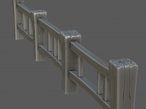 stylized fence Modèle 3D