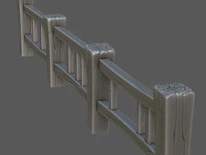 stylized fence 3D Model
