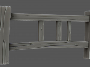 stylized fence Modèle 3D
